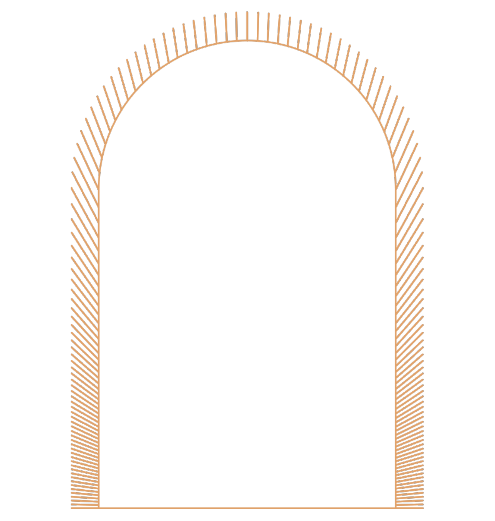 An abstract gate type shape in light brown color