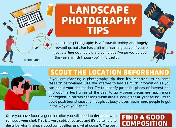 An image telling the best landscape photography tips